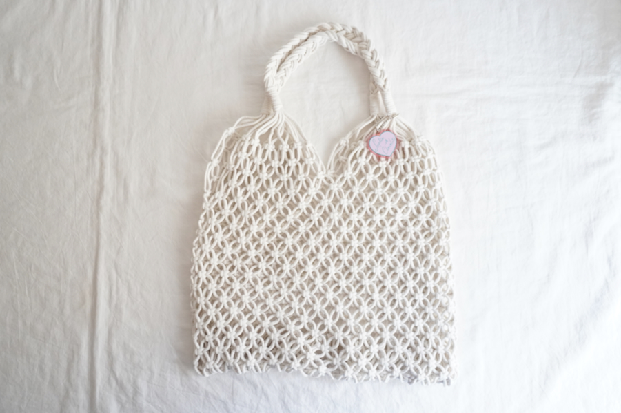 Sophie et Chocolat☆ Knitted bag/WHITE