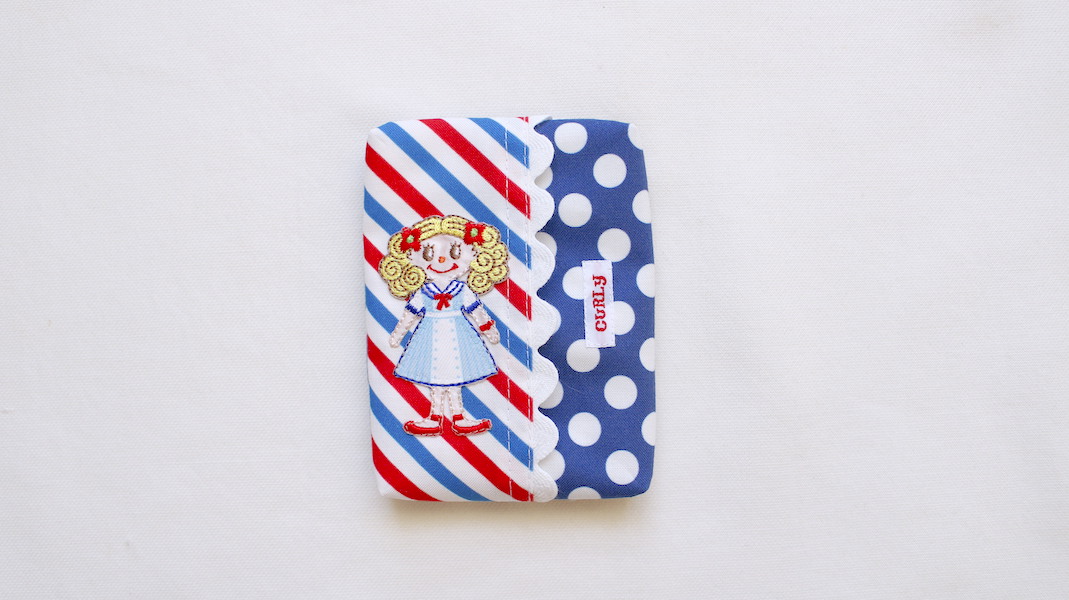 ワッペンティッシュケース☆ジンジャー/ストライプ x ドット