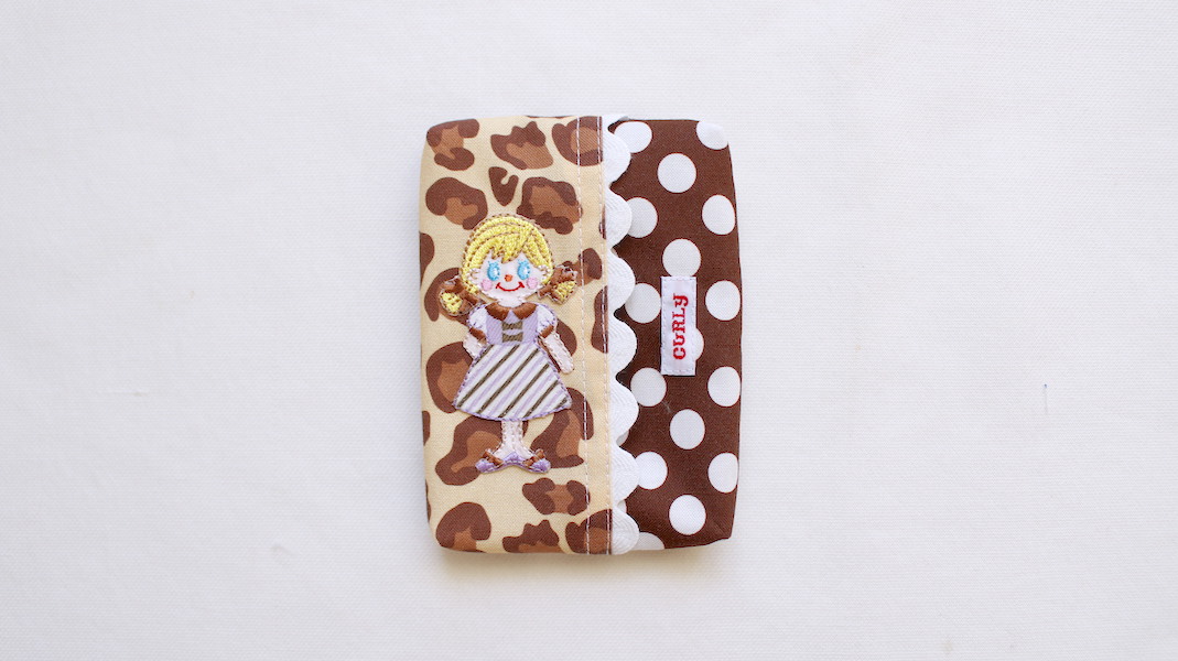 ワッペンティッシュケース☆ピピ/ レオパード x ドット