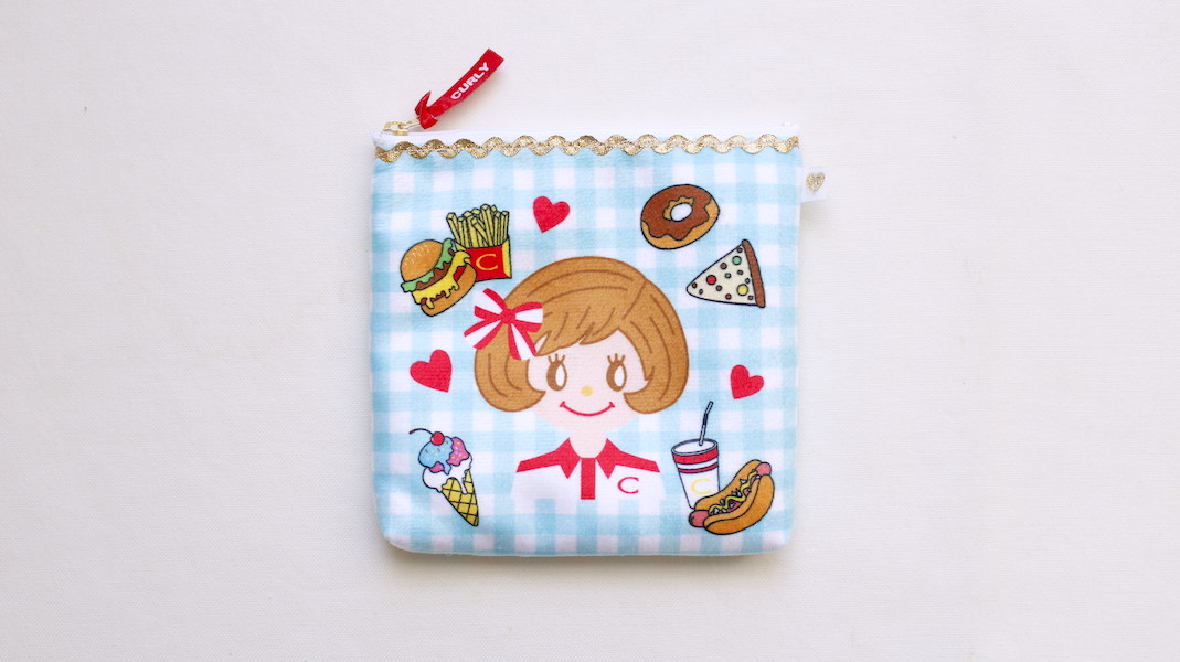 スクエアプリントポーチ☆ジュジュ x ファストフード