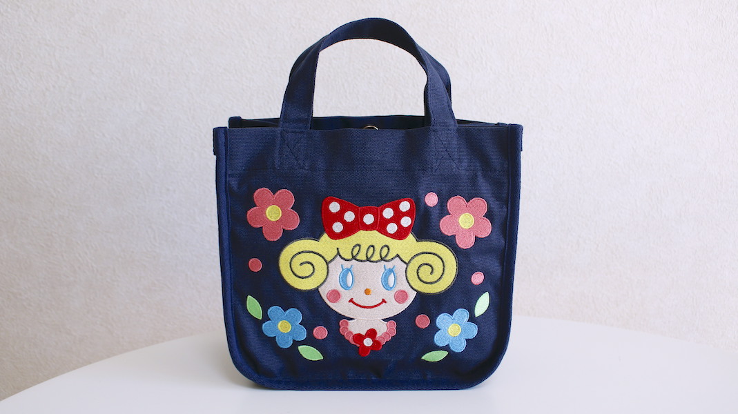 刺繍ミニトート☆フラワーいちごちゃん