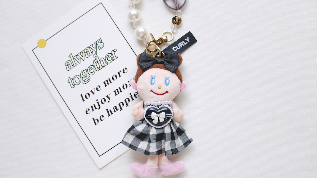 マスコットチャーム☆メグ x ハート(ブラック)