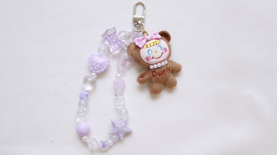 ミニマスコットチャーム☆ベアいちごちゃん x パープル