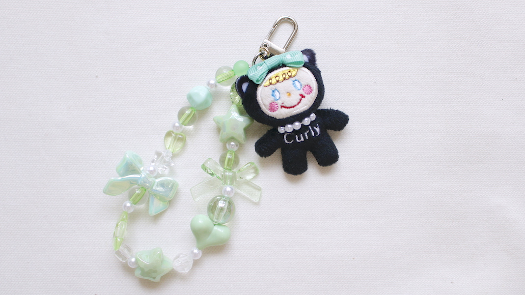 ミニマスコットチャーム☆キャットいちごちゃん x グリーン