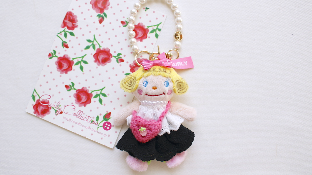 マスコットチャーム☆いちごちゃん x ポシェット(ピンク)