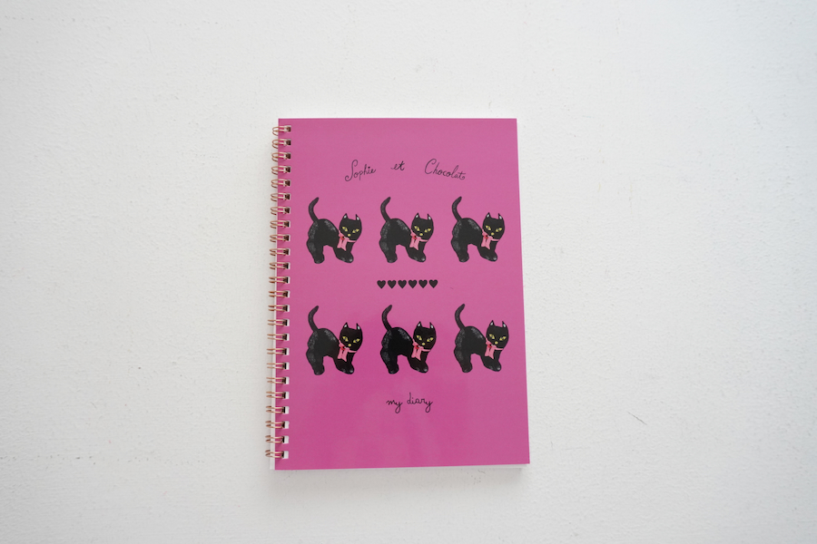 Sophie et Chocolat☆ IDEA NOTEBOOK /黒猫 x PINK
