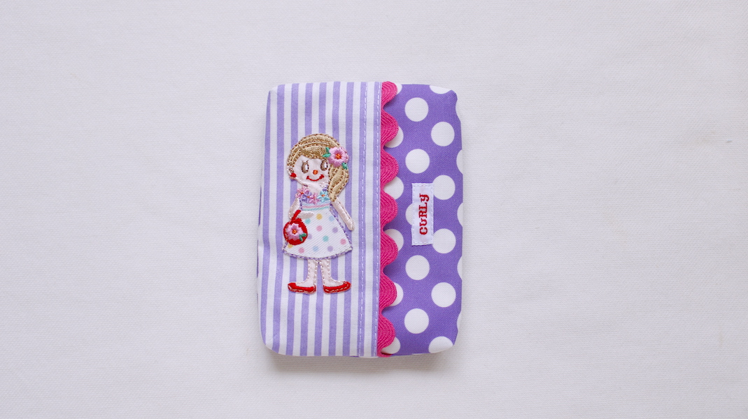 ワッペンティッシュケース☆トロピカルガール/ストライプ x ドット