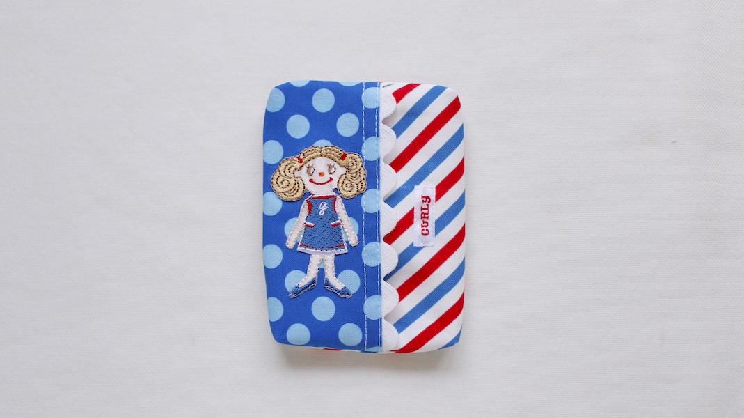 ワッペンティッシュケース☆ジンジャー/ドット x ストライプ