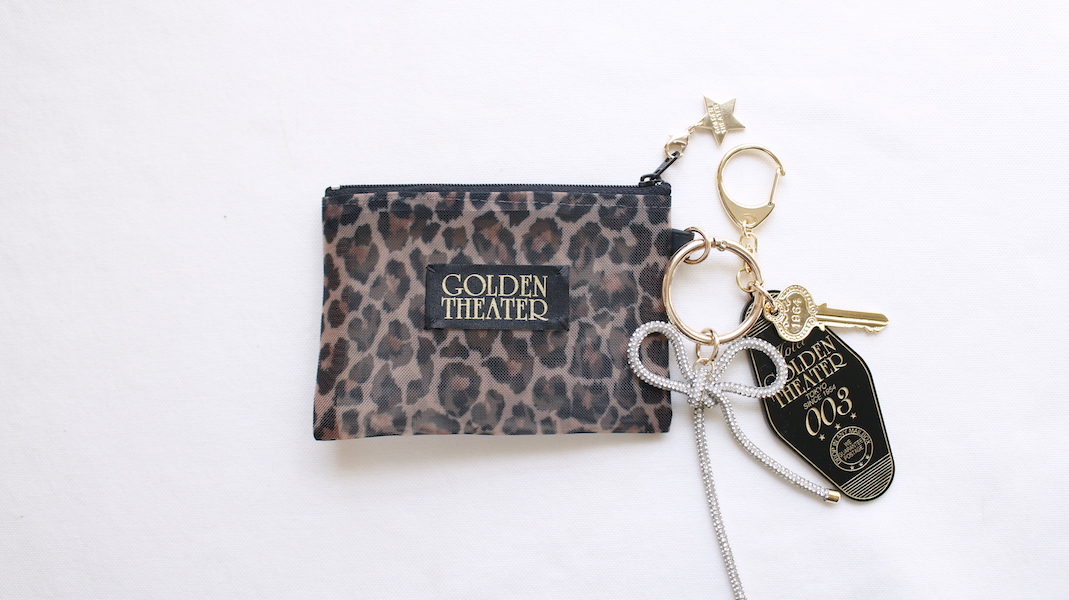 GT☆チャーム付きフラットポーチ☆ホテルキー(ブラック)