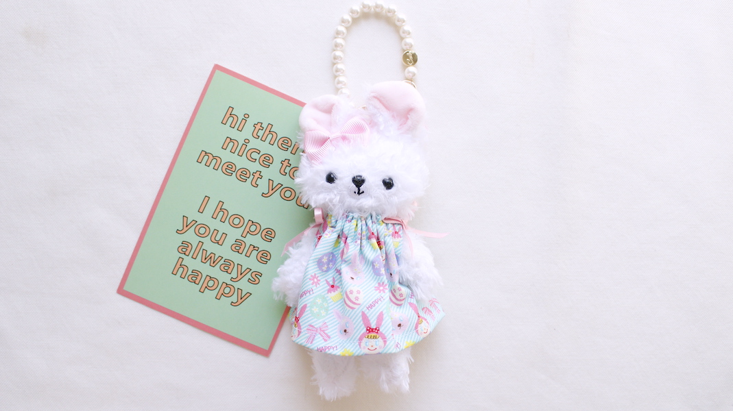 nounours et lapins☆ぬいぐるみチャーム☆blanche(ブランシュ) x バニー