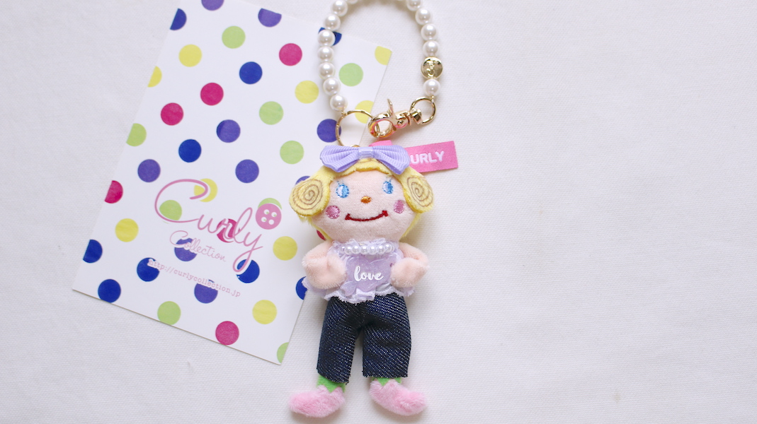 マスコットチャーム☆いちごちゃん x デニム(パープル)