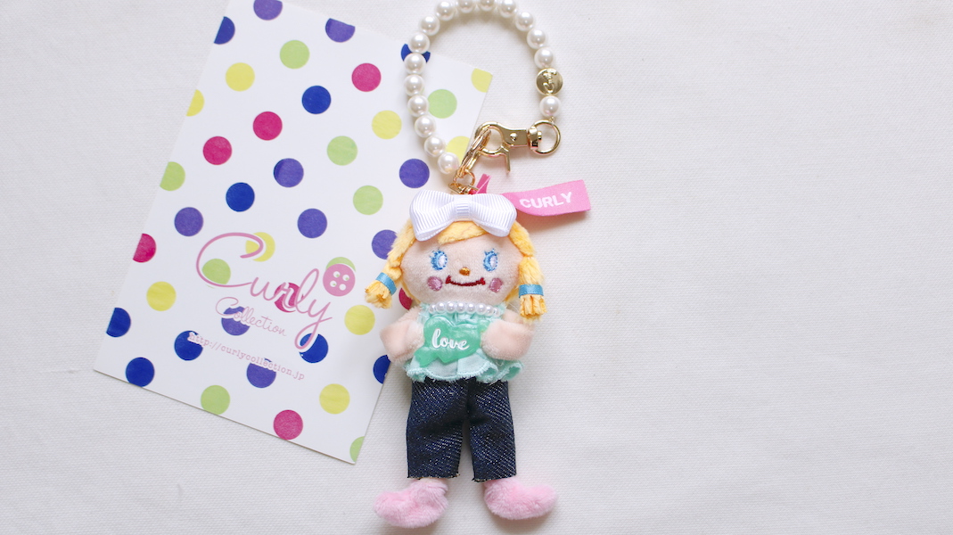 マスコットチャーム☆ピピ x デニム(ミント)