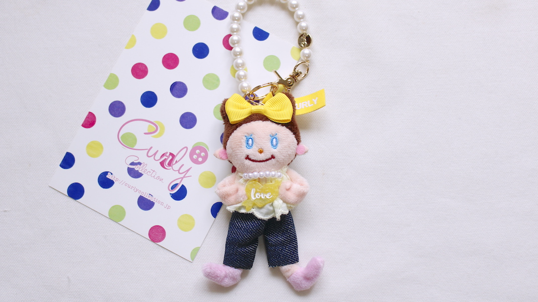 マスコットチャーム☆メグ x デニム(イエロー)