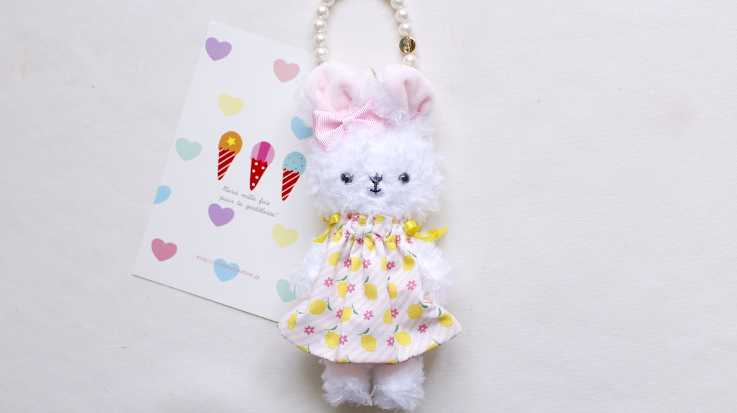nounours et lapins☆ぬいぐるみチャーム☆blanche(ブランシュ) x レモン