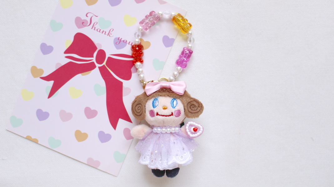 ミニマスコットチャーム☆miniいちごちゃん(パープル)