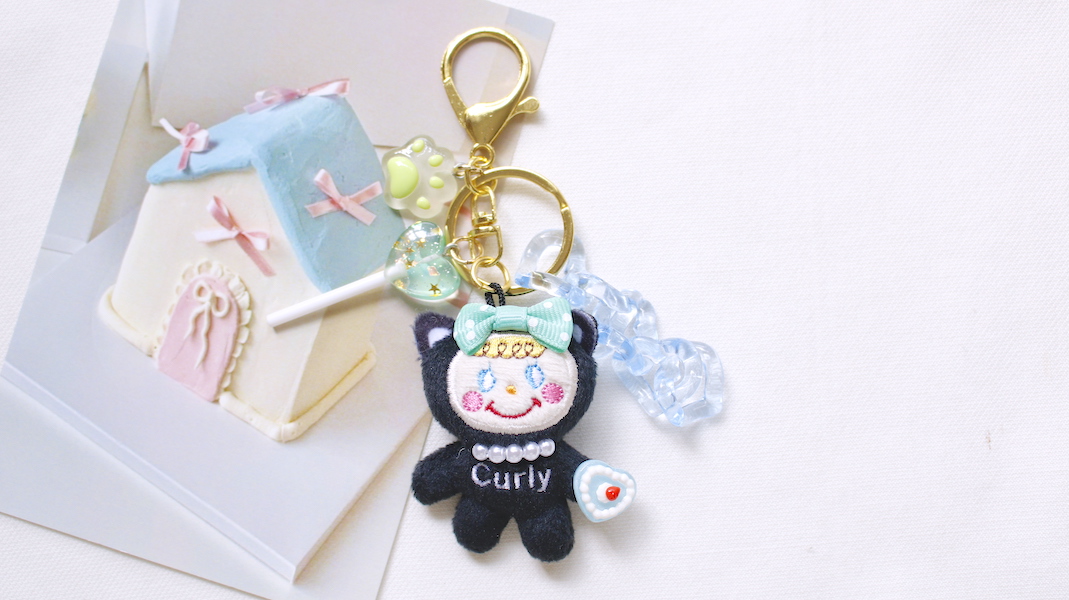 ミニマスコットチャーム☆キャットいちごちゃん x ミント