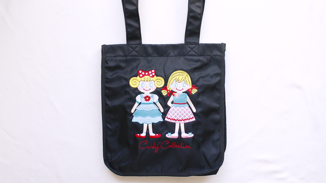 ポケット付き刺繍トートバッグ☆いちごちゃん＆ピピ