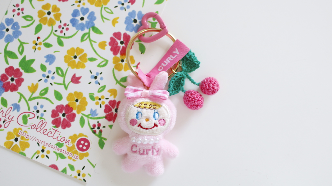 マスコットキーチェーン☆バニーいちごちゃん x チェリー(ピンク