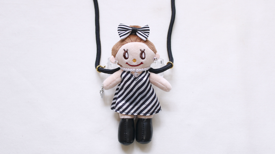 GT☆マスコット付きクリップスマホショルダー☆エヴィ(ストライプ)