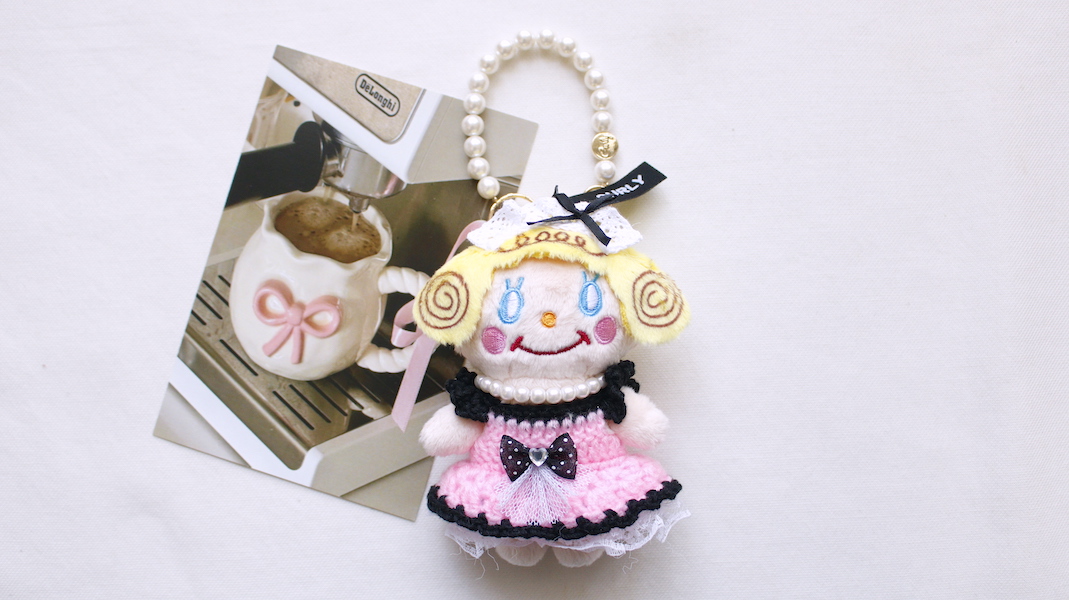 いちごちゃんぬいぐるみチャーム☆メイド(ピンク)