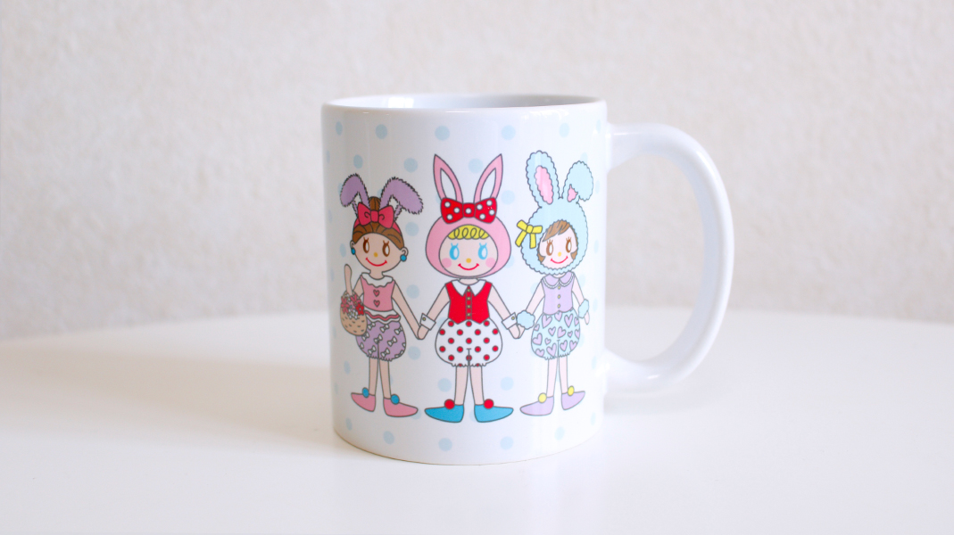オリジナルマグカップ☆バニーガールズ(エヴィ・いちご・ジュジュ)