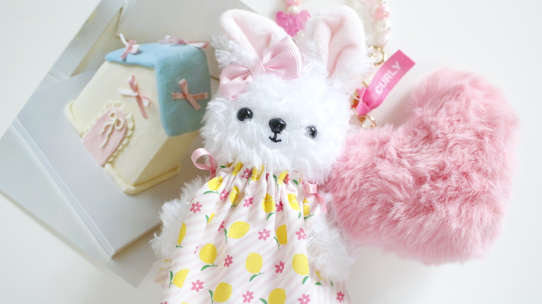 nounours et lapins☆ぬいぐるみチャーム☆blanche(ブランシュ