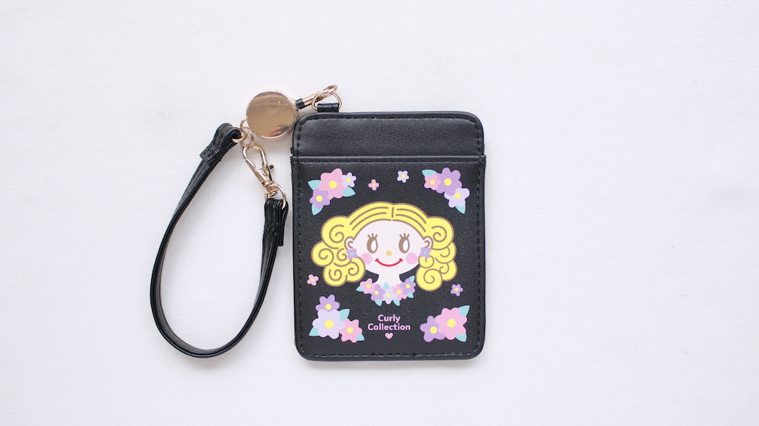 リール付きパスケース☆ジンジャー/ブラック