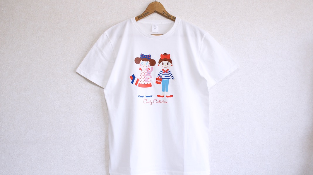 オリジナルTシャツ☆いちごちゃん＆エヴィ(PARIS)/ホワイト