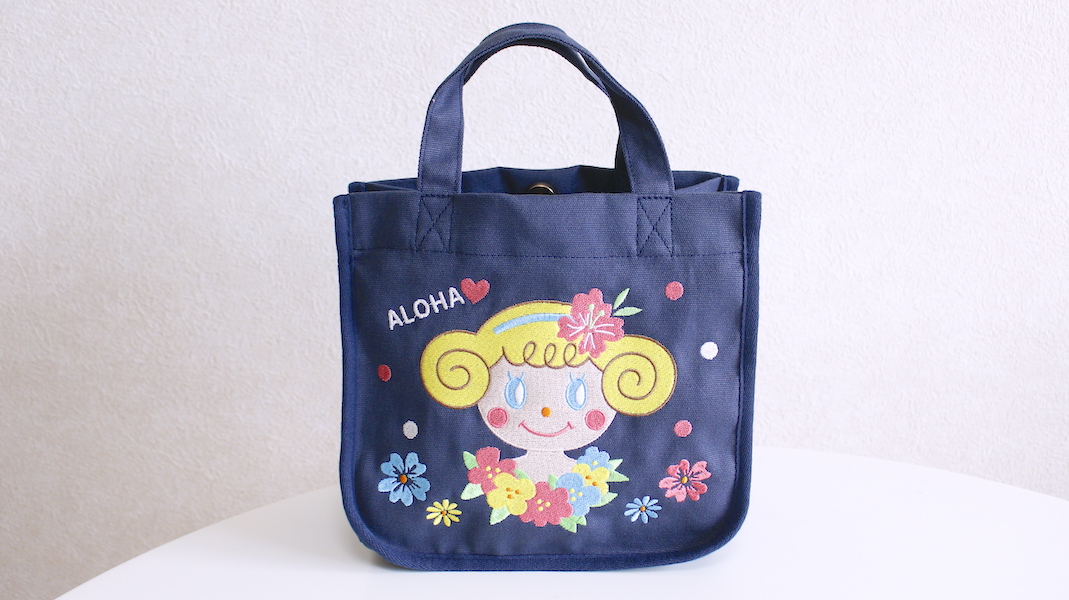 刺繍ミニトート☆アロハいちごちゃん
