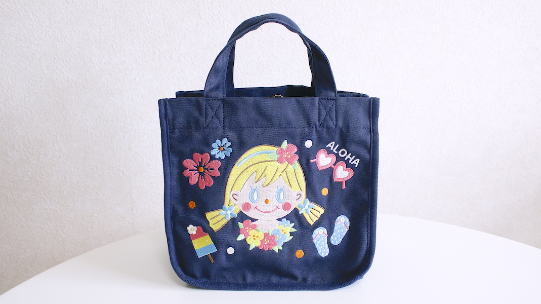 刺繍ミニトート☆アロハピピ