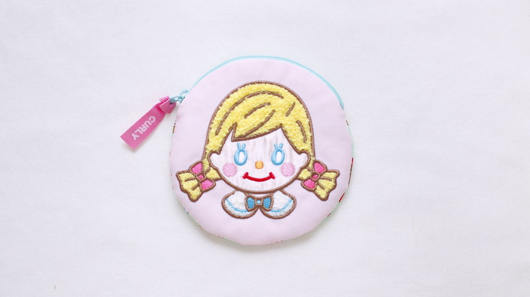 刺繍サークルポーチ☆ピピ(裏面 : ミント)