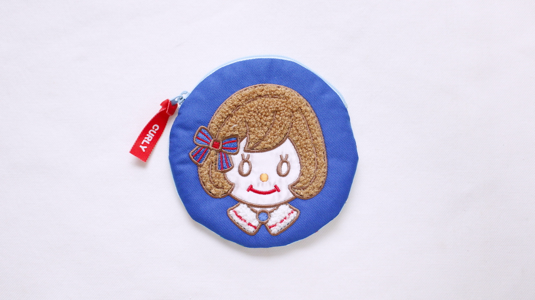 刺繍サークルポーチ☆ジュジュ(裏面 : パリスいちごちゃん)