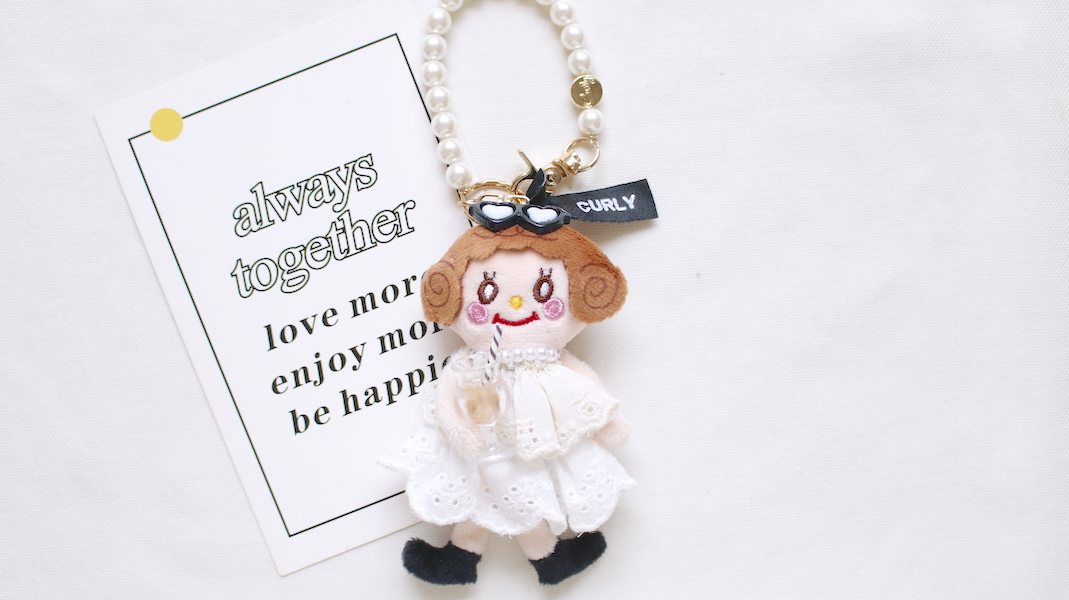 マスコットチャーム☆いちごちゃん(ブラウン) x ジュース