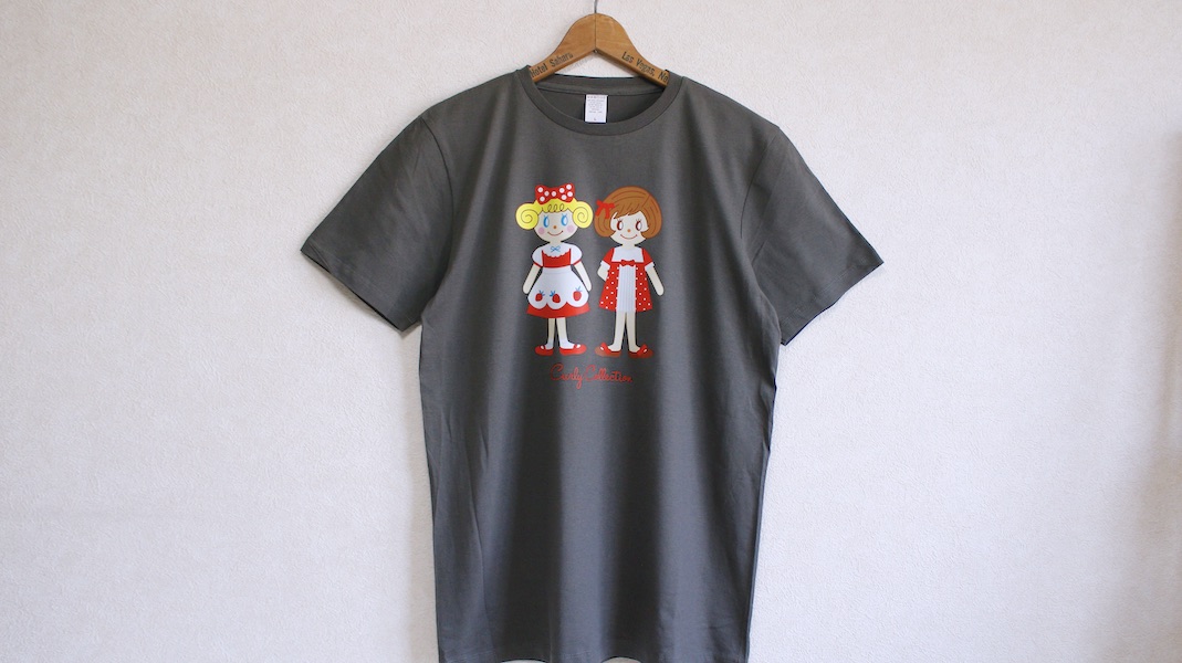 オリジナルTシャツ☆いちごちゃん＆ジュジュ/チャコール