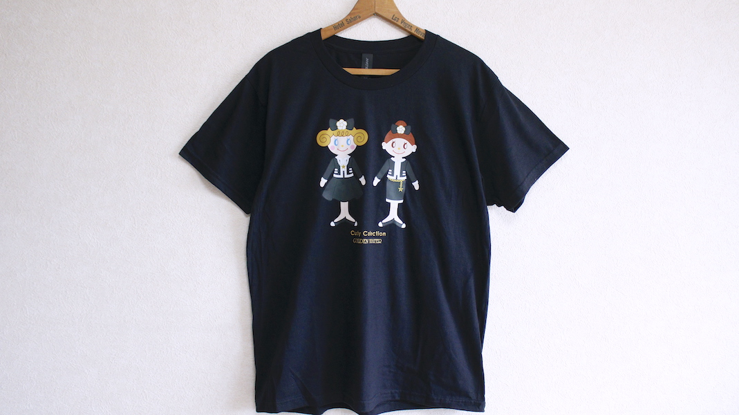GT☆オリジナルTシャツ☆いちごちゃん＆エヴィ(エレガントドレス)/ブラック