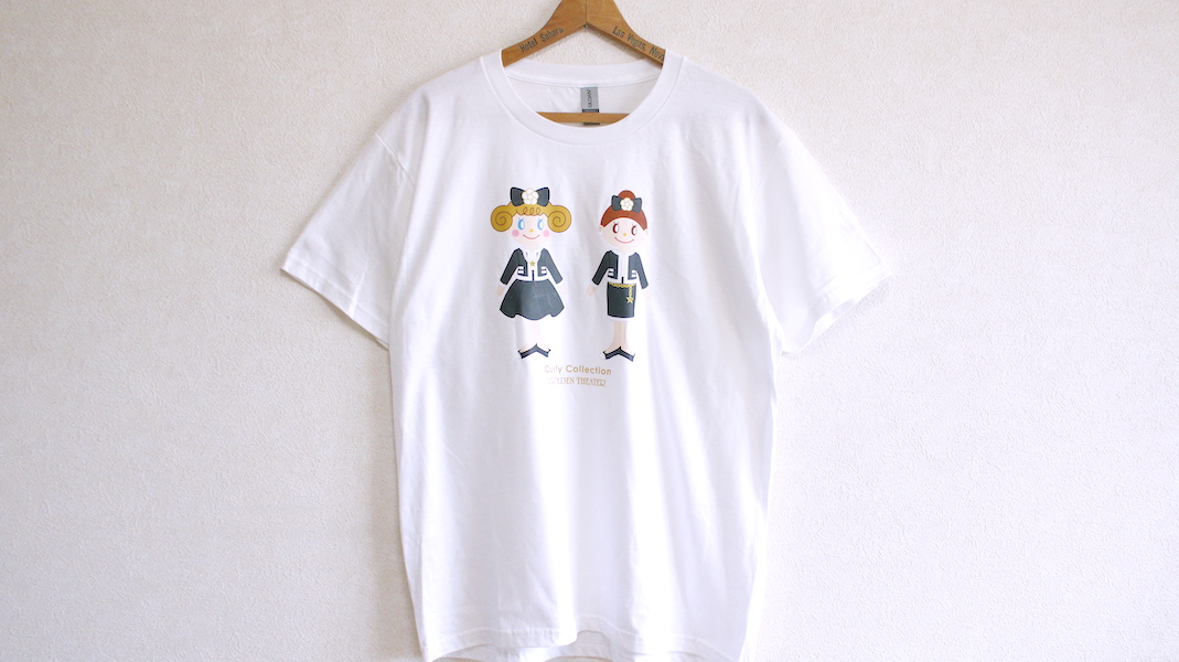 GT☆オリジナルTシャツ☆いちごちゃん＆エヴィ(エレガントドレス)/ホワイト