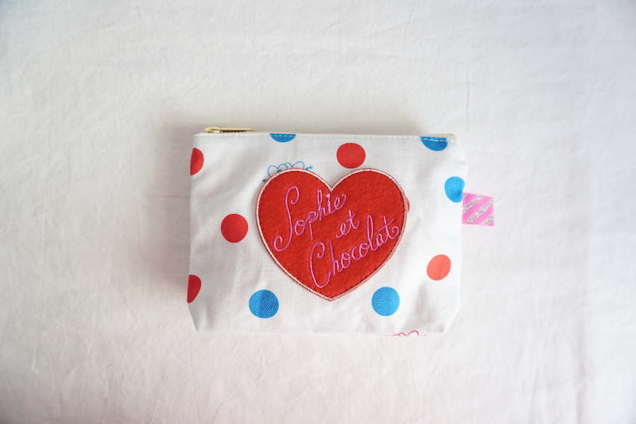 Sophie et Chocolat☆Pouch-S/POLKA DOT-tricolor