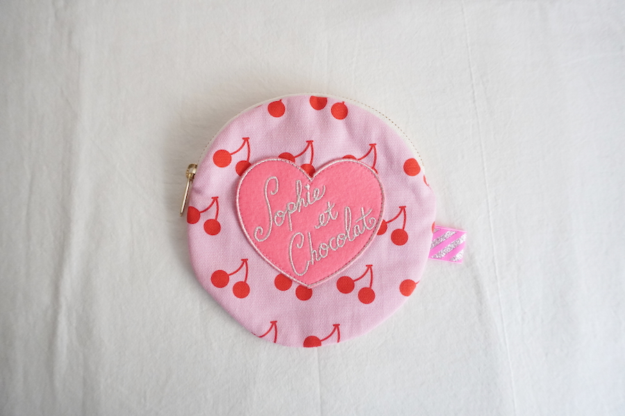 Sophie et Chocolat☆サークルポーチ/Red Cherry