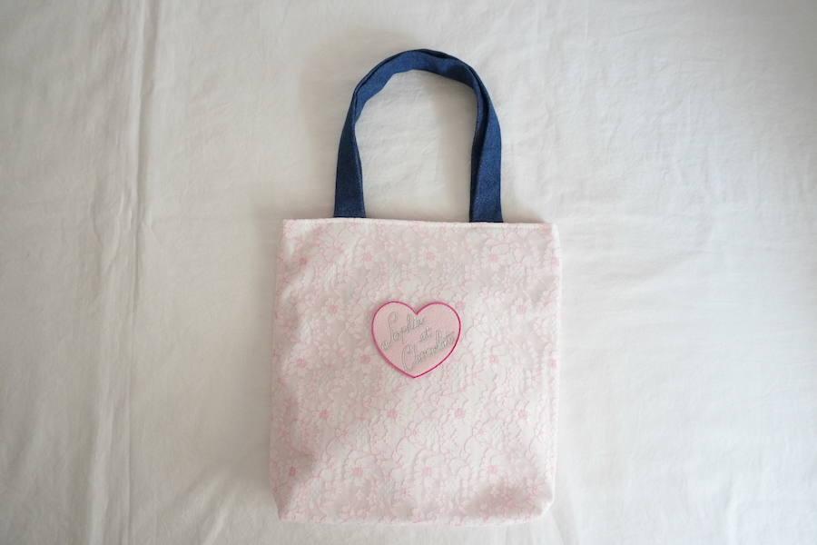 Sophie et Chocolat☆レースTote Bag/Pink