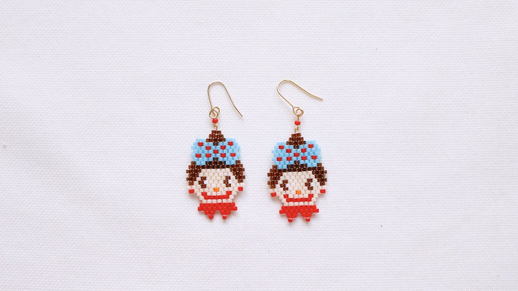 ビーズピアス☆エヴィ