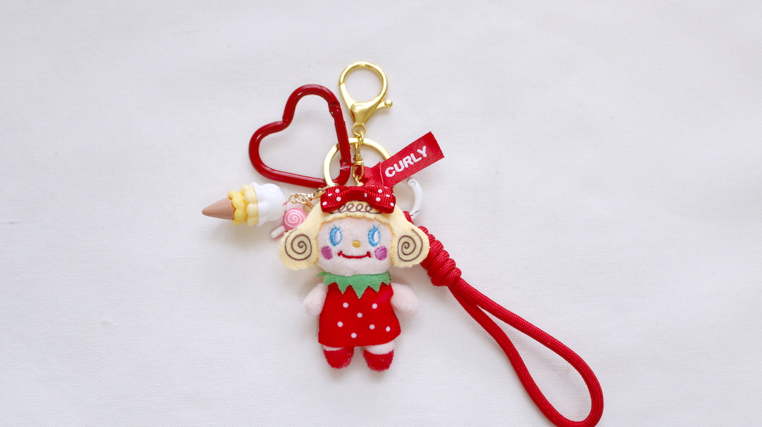ミニマスコットチャーム☆miniいちごちゃん x アイスクリーム(ホワイト)