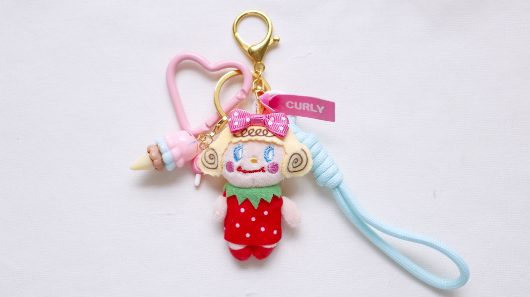 ミニマスコットチャーム☆miniいちごちゃん x アイスクリーム(ピンク)
