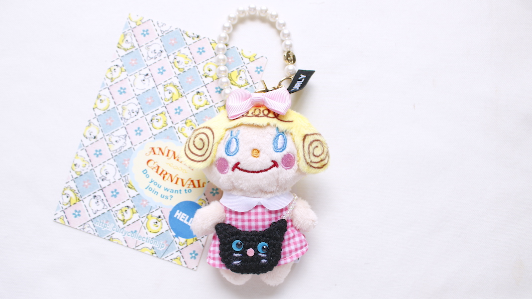 いちごちゃんぬいぐるみチャーム☆キャットポシェット(ブラック)