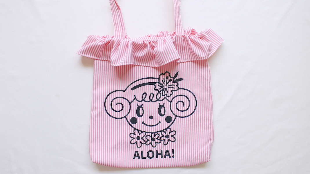 フリルプリントトート☆アロハいちごちゃん