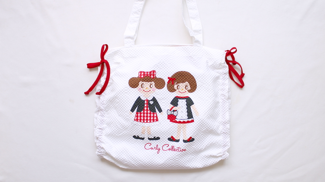 サイドリボンプリントトート☆いちごちゃん＆ジュジュ