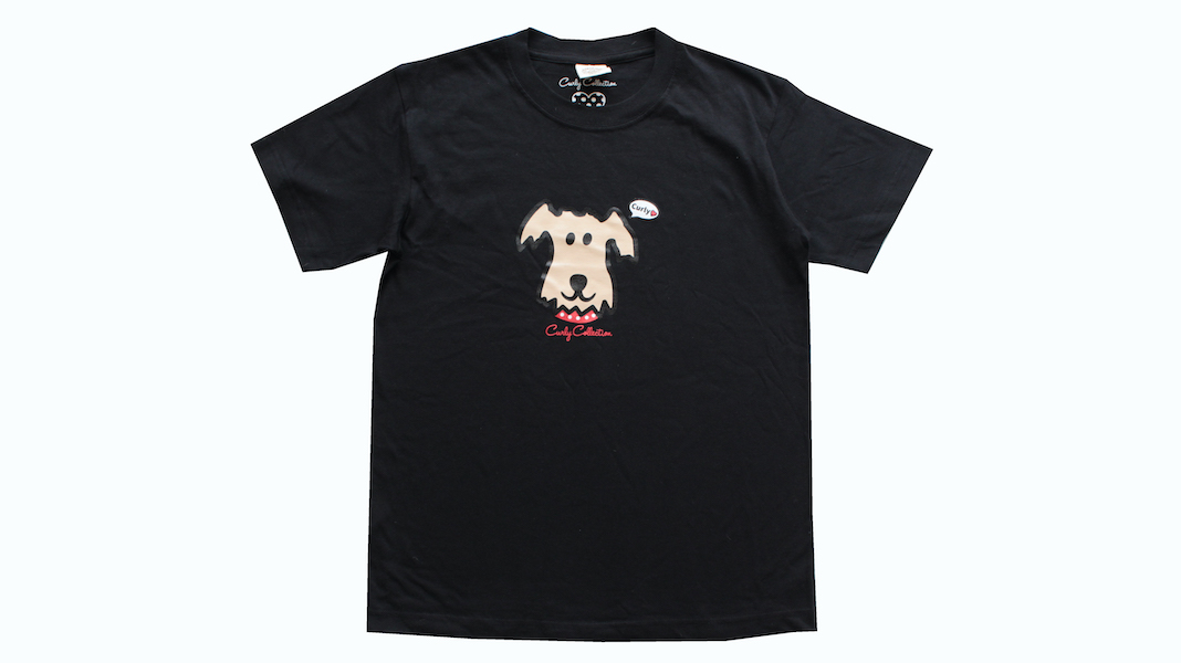 オリジナルTシャツ☆カーリードッグ x ブラック