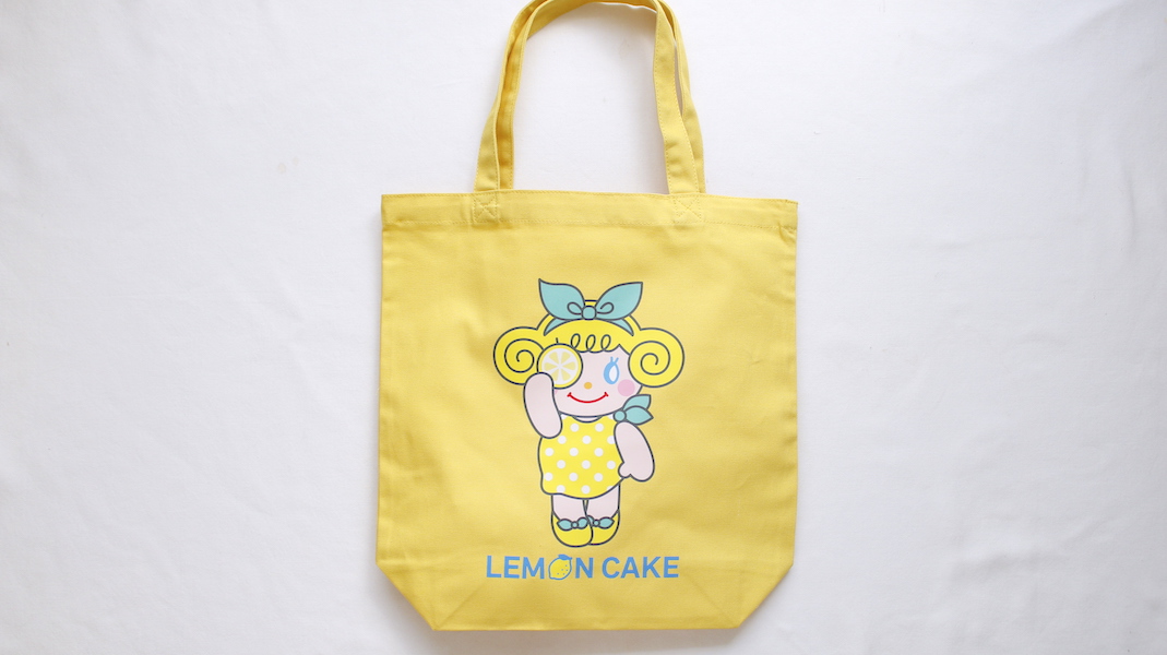 LEMON CAKE☆縦長キャンバストート／レモンいちごちゃん x イエロー