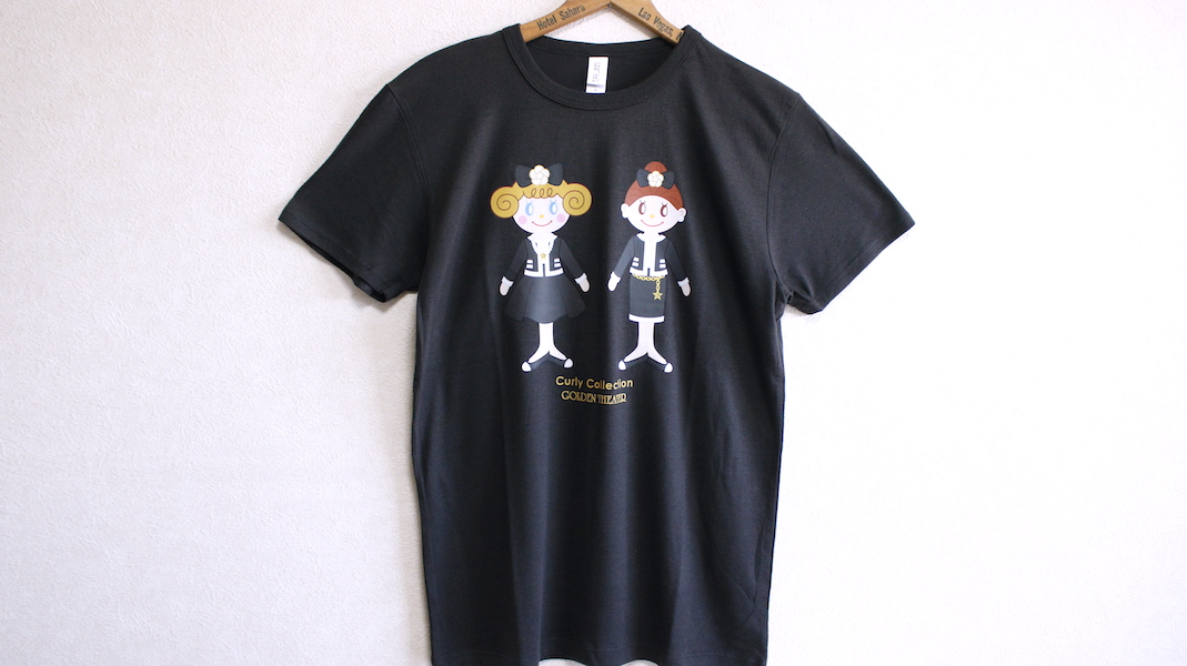 GT☆オリジナルTシャツ☆いちごちゃん＆エヴィ(エレガントドレス)/スミクロ(L)