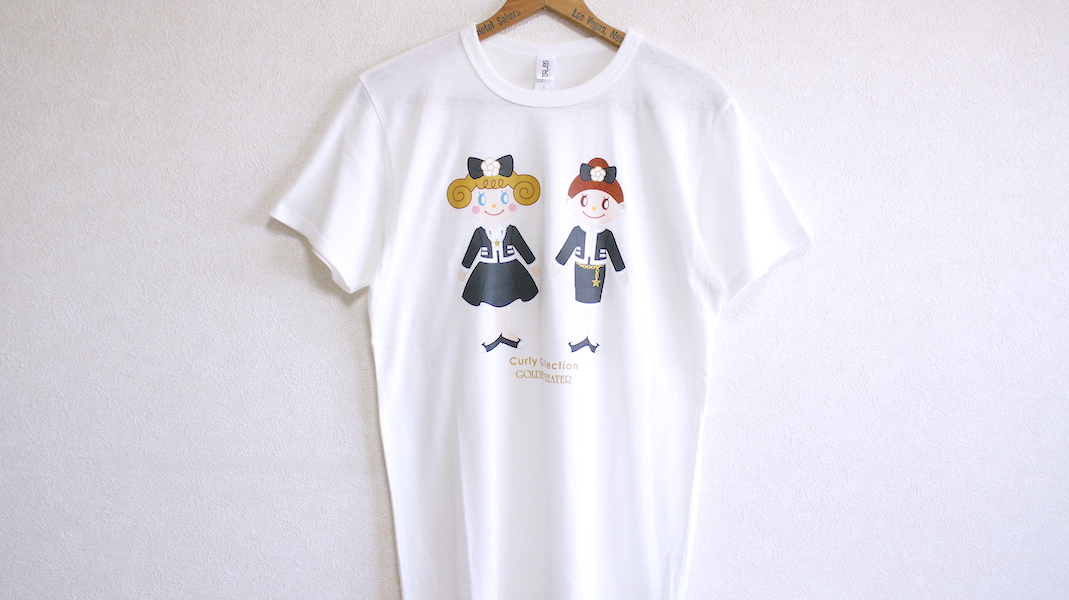 GT☆オリジナルTシャツ☆いちごちゃん＆エヴィ(エレガントドレス)/ホワイト(L)
