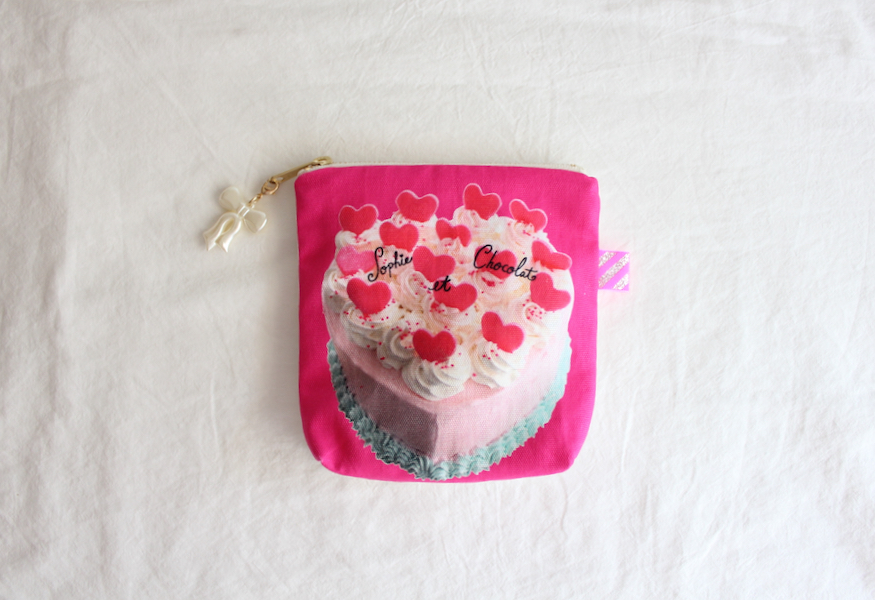 Sophie et Chocolat☆Square POUCH/Heart Cake